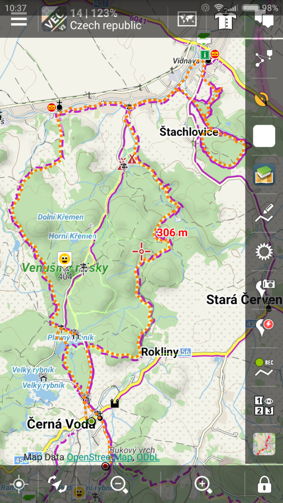 Locus Map dashboard in full action