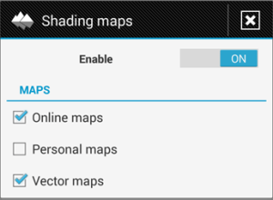 Settings shading maps