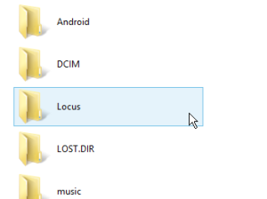 Rename Locus folder on SDcard