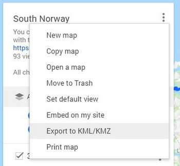 import custom points from google maps