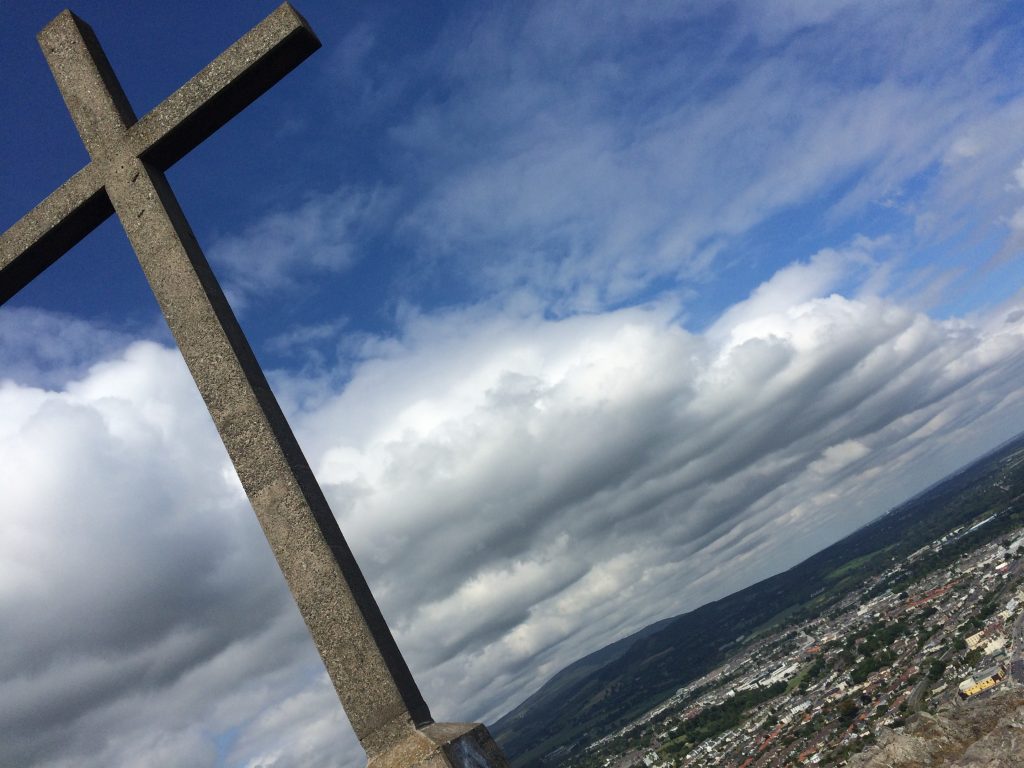 Cross at top of Bray Head