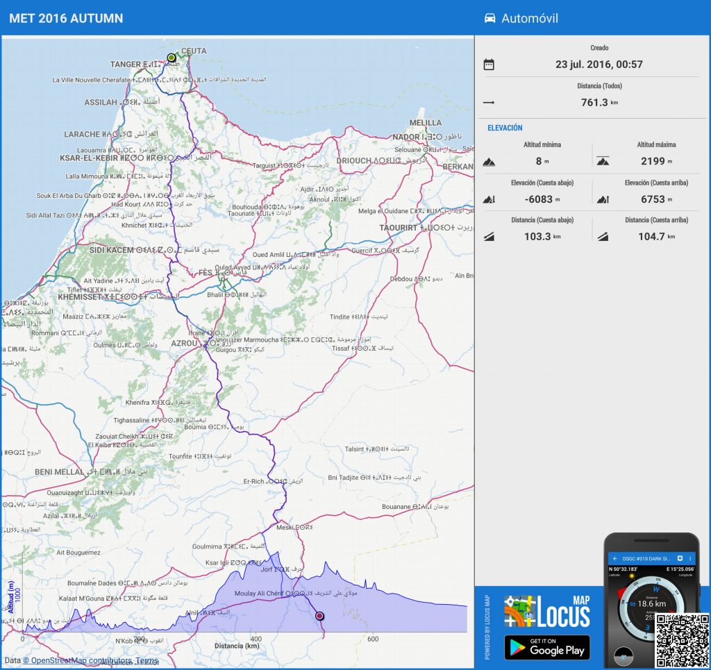 Map of our Morocco trip