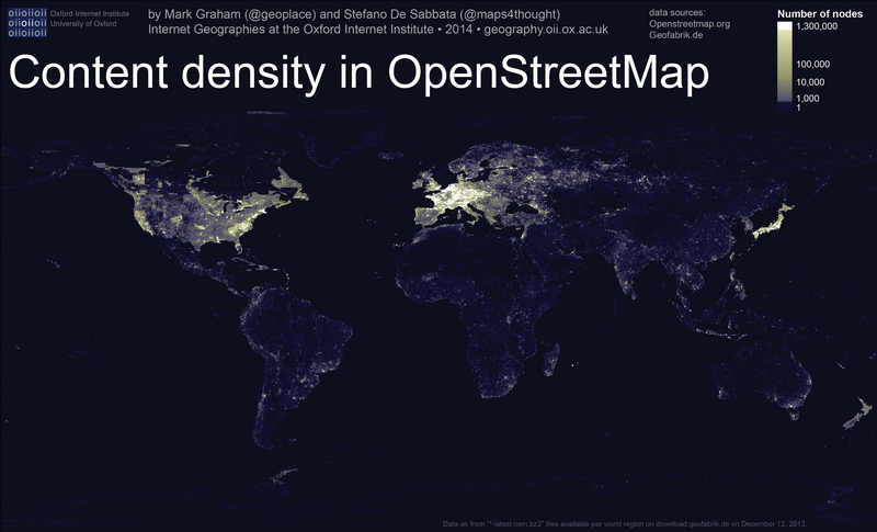 Hustota dat OpenStreet Map