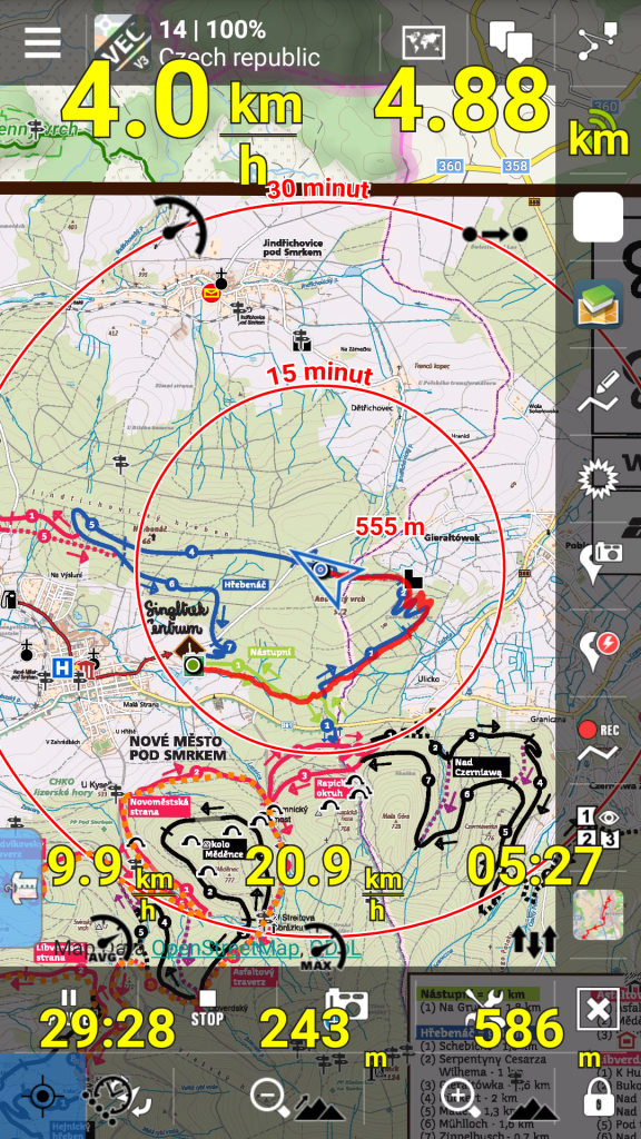 Locus Map dashboard in full action