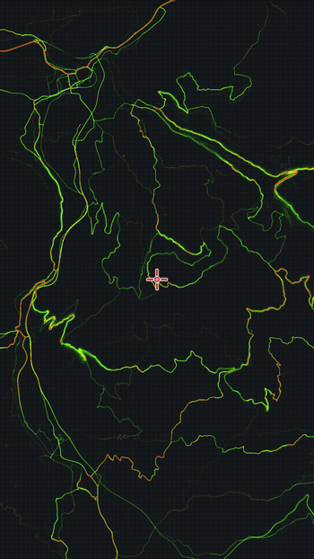 Strava Heatmap ohne Basiskarte