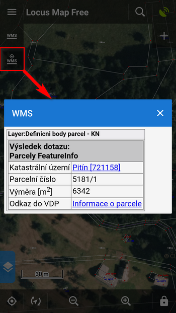 WMS layer is active and carries more information