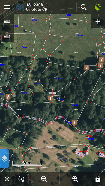 points on cadastral map