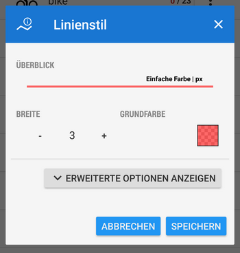 line color settings