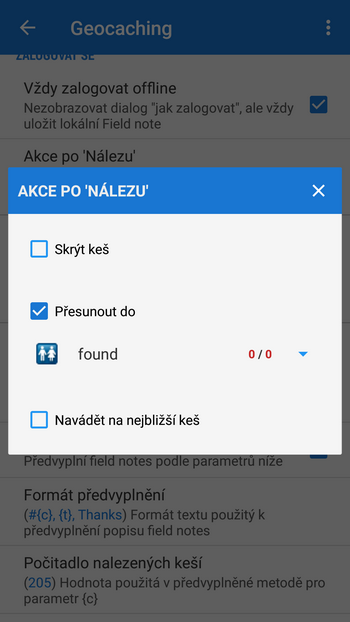 Akce po nálezu kešky