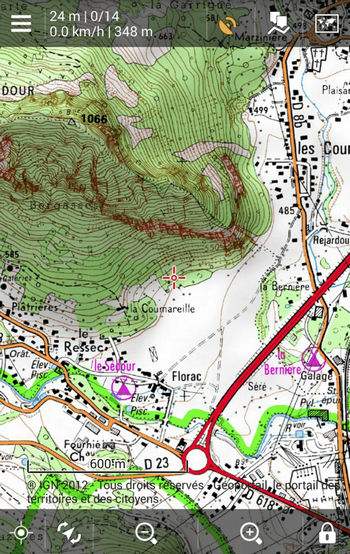 IGN topographic map