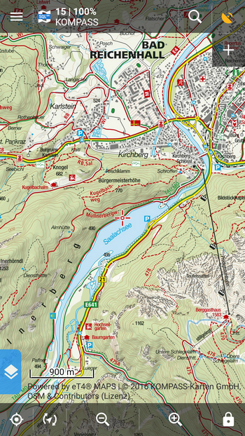 Mapa Bad Reichenthallu dnes