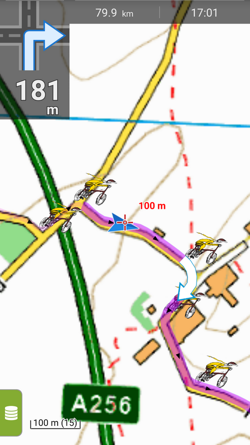 Locus navigation along Via Francigena