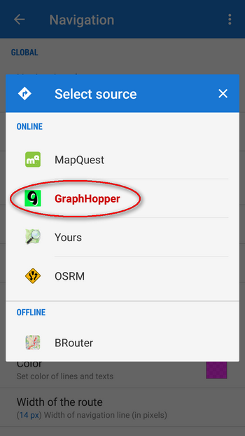 GraphHopper online