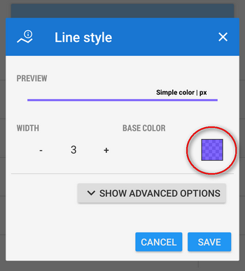 line color settings