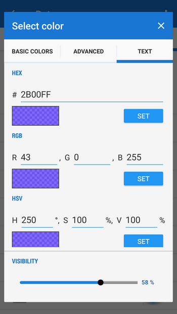 code definition of colors