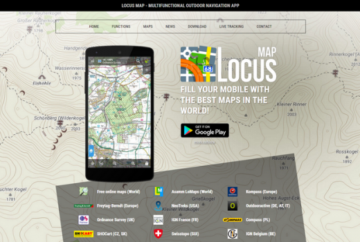 Locus Premium Maps page