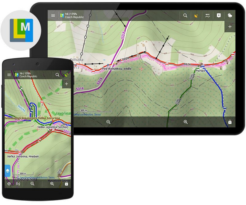 LoMaps in tablet and mobile