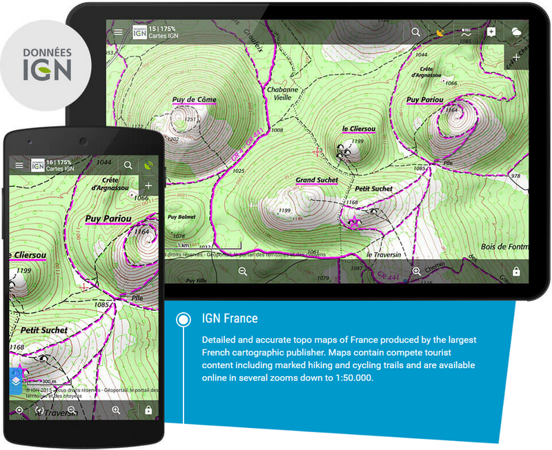 IGN maps of France in Locus