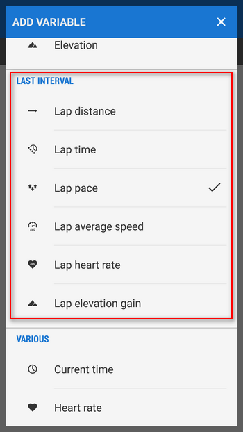 wide choice of training parameters