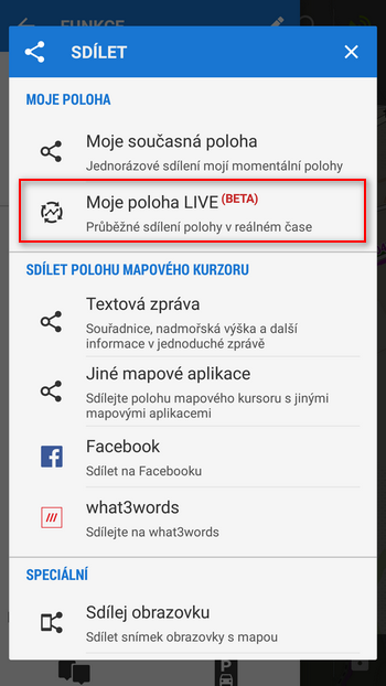 Moje poloha LIVE