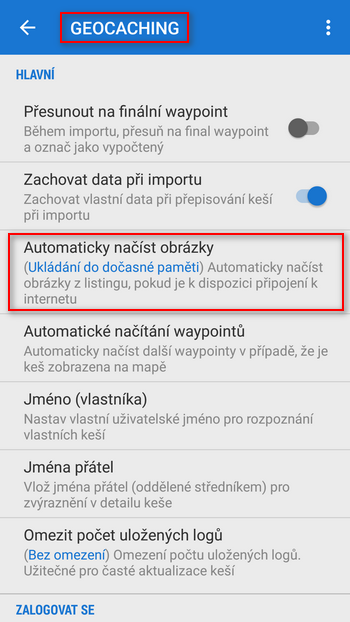 Automatické načítání obrázků