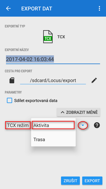 TCX jako aktivita