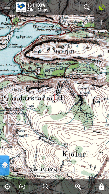 Atlaskort maps of Iceland