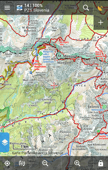 PZS maps of Slovenia